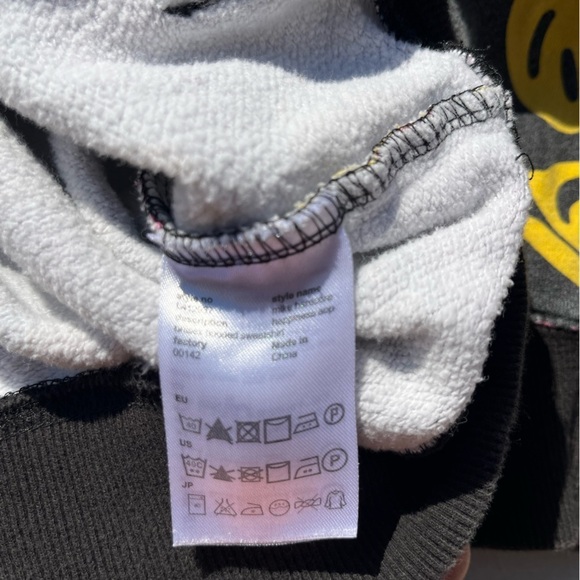 Men's Wesc Paradise Hoodie Multicolor Happy Face Logo S Pocket Streetwear Art - Picture 9 of 14